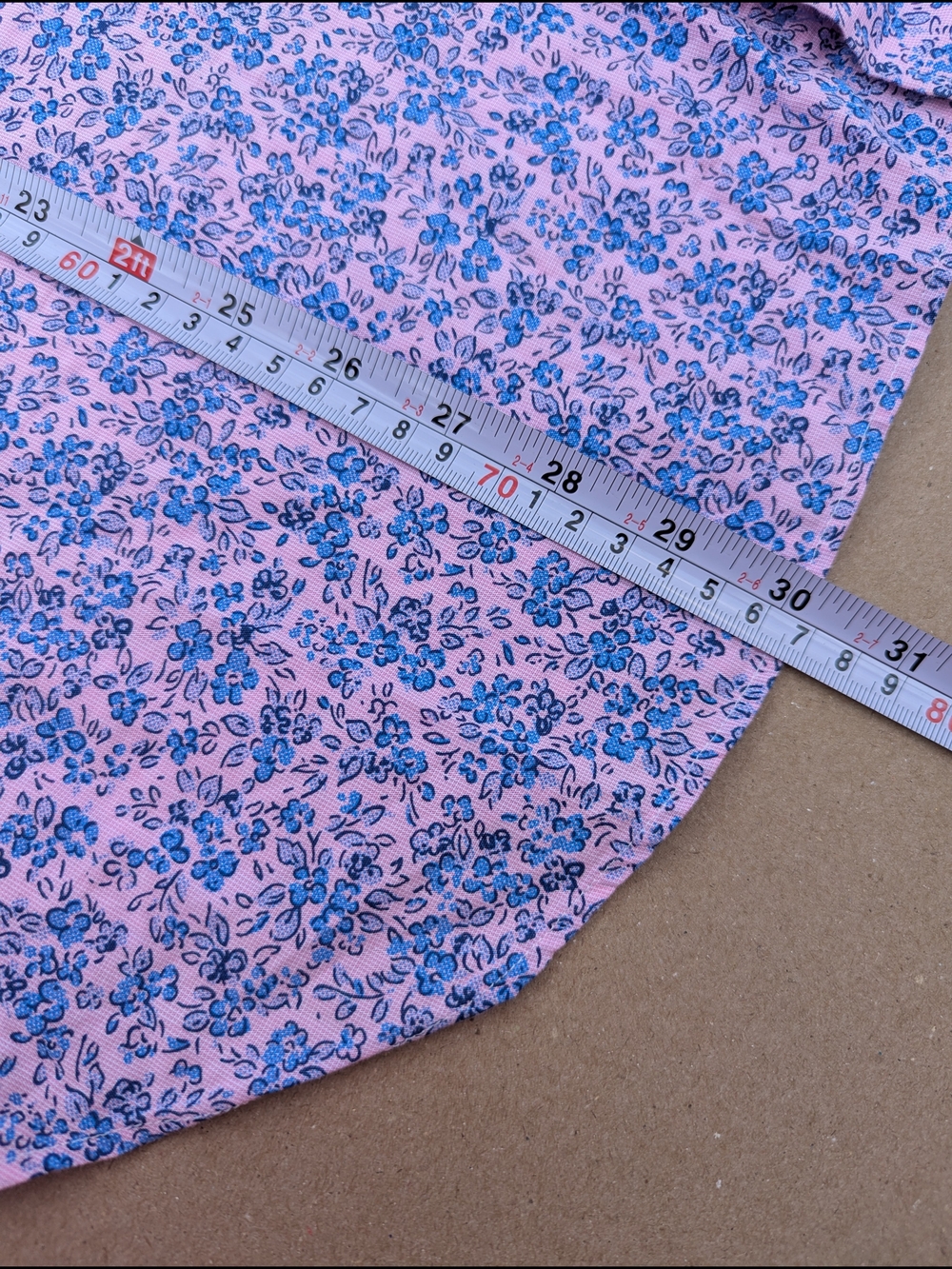 Mel Gambert Custom Pink Blue Floral Dress Shirt Mens Button Down Long Sleeve L - Picture 8 of 10